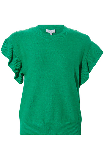 Ruffle Sleeve Knit Top Slide 1