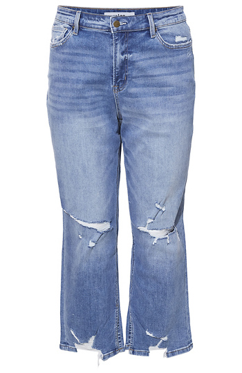 High Rise Ankle Straight with Slit Slide 1