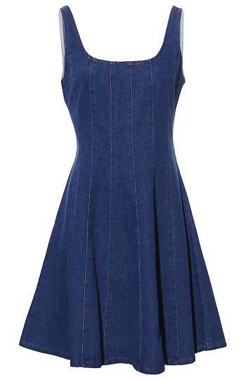 A-Line Denim Dress Slide 1