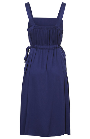 knee length dresses for ladies Light Blue Square Neck Midi Dress – Elegant & Flowy main image 0
