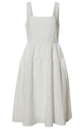 Tiered Textured Midi Dress
