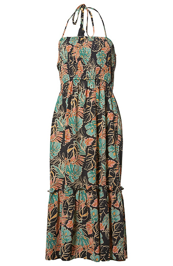 Tropical Halter Dress Slide 1