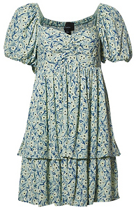 Floral Puff Sleeve Mini Dress Slide 1