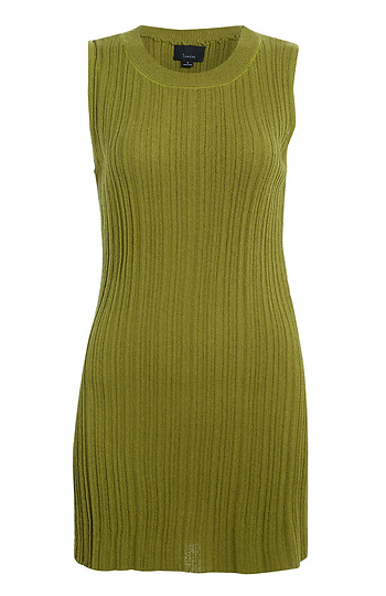 Rib Knit Tank with Side Split Hem Slide 1