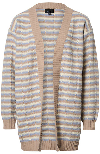 Open Front Stripe Cardigan Slide 1