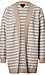 Open Front Stripe Cardigan Thumb 1