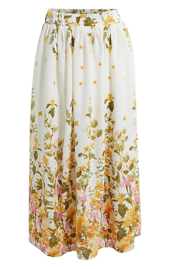 Floral Midi Skirt Slide 1