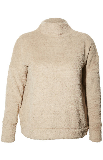 High Neck Sherpa Pullover Slide 1