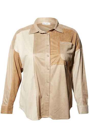 Color Block Button Front Shirt Slide 1