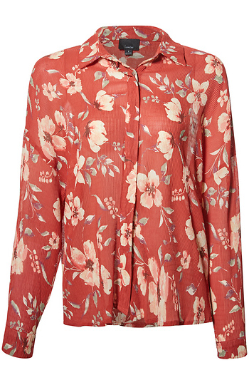 Floral Button Up Shirt Slide 1
