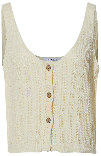 Button Front Knit Tank Slide 1