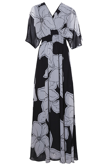 Floral Print Maxi Dress Slide 1