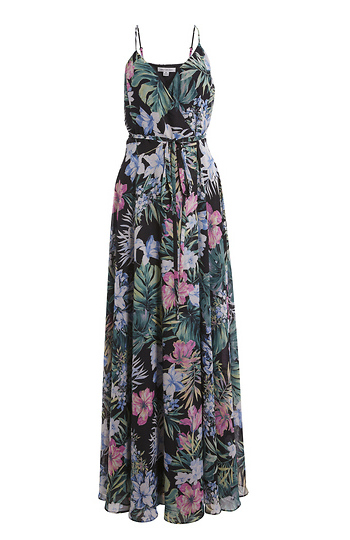 Tropical Wrap Dress Slide 1