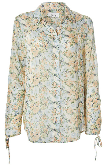 Gathered Sleeve Top Slide 1