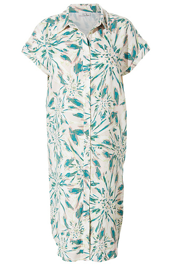 Printed Maxi Shirt Dress Slide 1