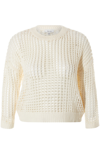 Open Knit Pullover Slide 1