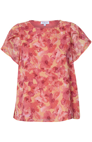 Floral Short Sleeve Top Slide 1