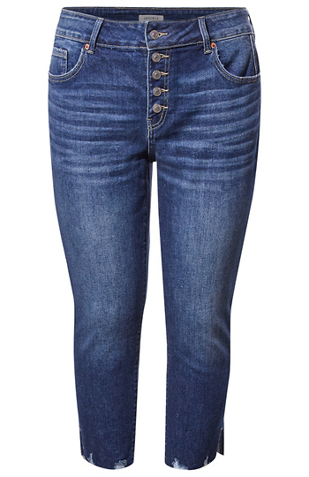 High Rise Slim Straight Jean Slide 1
