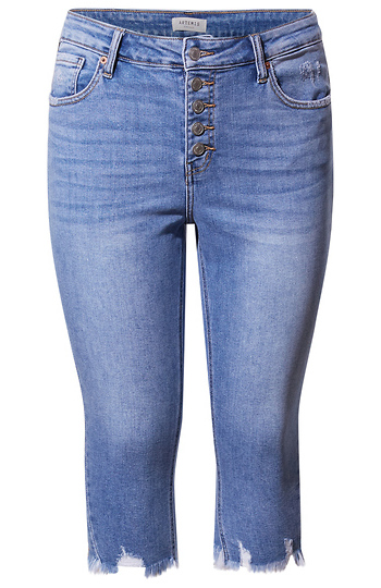 Fray Hem Capri Slide 1