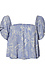 Puff Sleeve Printed Top Thumb 1