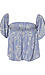 Puff Sleeve Printed Top Thumb 2