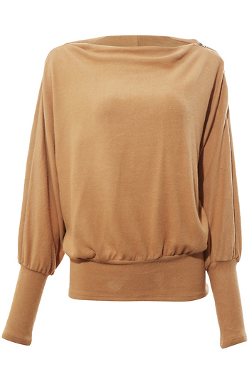 Long Sleeve Boat Neck Top Slide 1