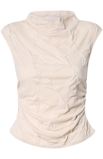 Mock Neck Textured Knit Top Slide 1