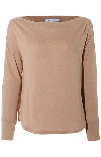 Long Sleeve Boat Neck Top Slide 1