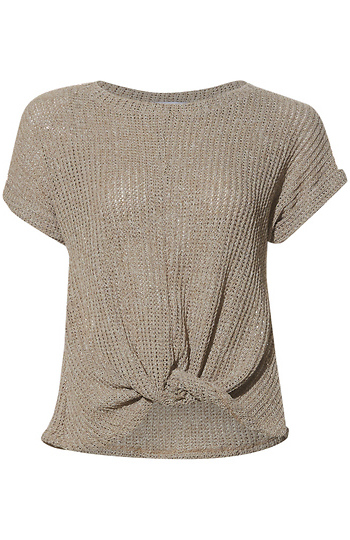 Short Sleeve Front Twist Top Slide 1