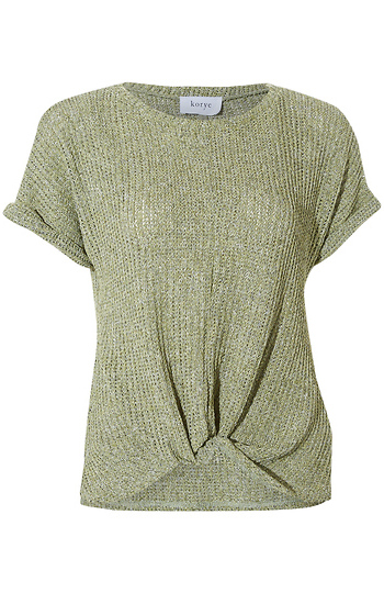 Short Sleeve Front Twist Top Slide 1