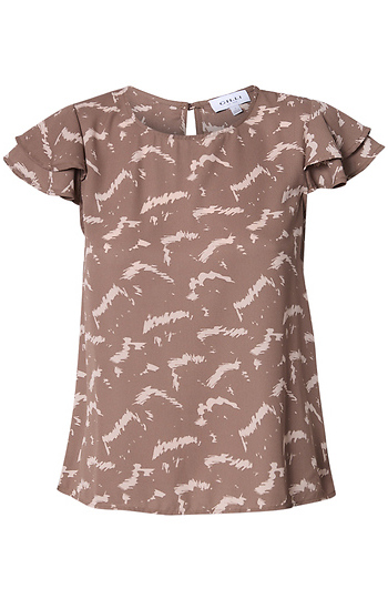 Double Ruffle Sleeve Top Slide 1