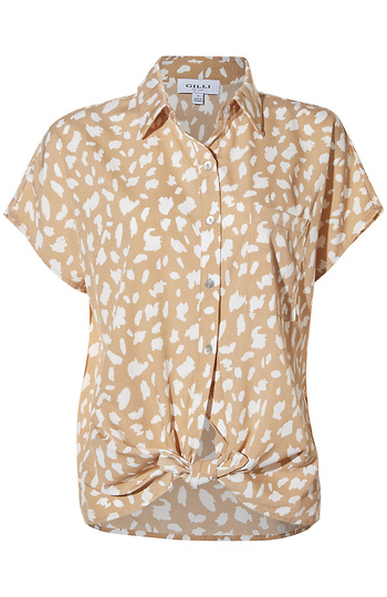 Tie Front Button Up Slide 1