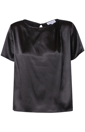 Round Neck Satin Top Slide 1
