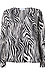 V-Neck Animal Print Top Thumb 1