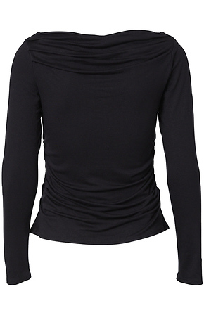Cowl Boat Neck Top in Black S - XL | DAILYLOOK