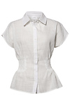Linen Smocked Waist Top