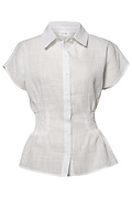 Linen Smocked Waist Top