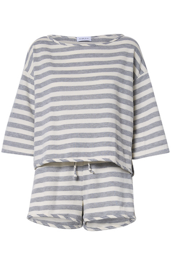 Striped Top and Shorts Set Slide 1