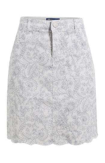 Democracy Scallop Fray Hem Skirt Slide 1