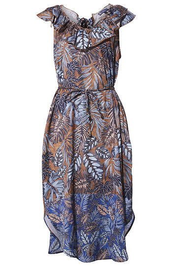 Democracy Double Ruffle Shoulder Dress Slide 1