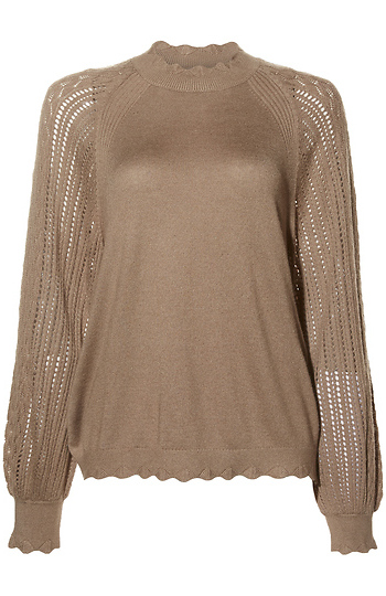 Democracy Pointelle Mix Sweater Slide 1