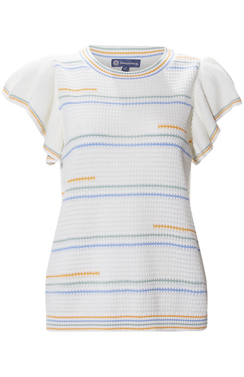 Democracy Flutter Sleeve Stripe Top Slide 1