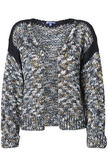 Democracy Metallic Open Front Sweater Cardigan Slide 1