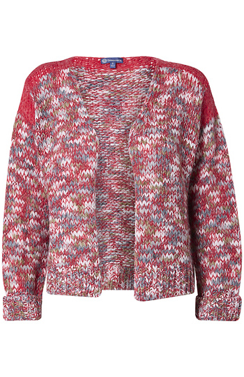Democracy Metallic Open Front Sweater Cardigan Slide 1