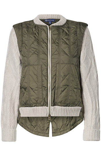 Democracy Quilted Mock Neck Zip Vest Jacket Slide 1