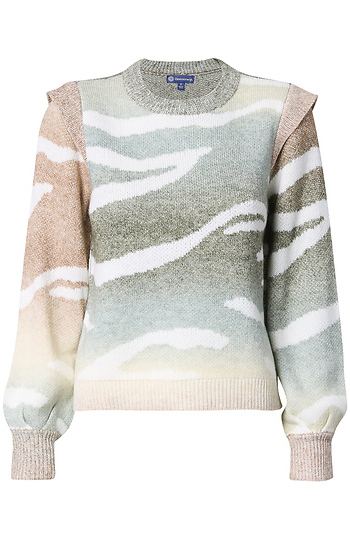 Democracy Round Neck Jaquard Sweater Slide 1