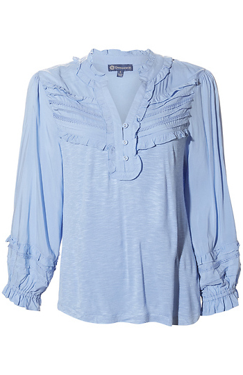 Democracy Ruffle Neck Top Slide 1