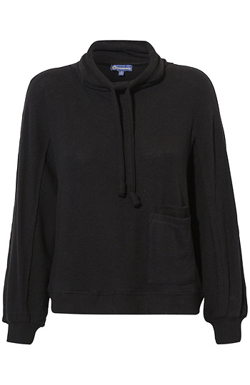 Democracy Funnel Neck Long Blouson Sleeve Top Slide 1