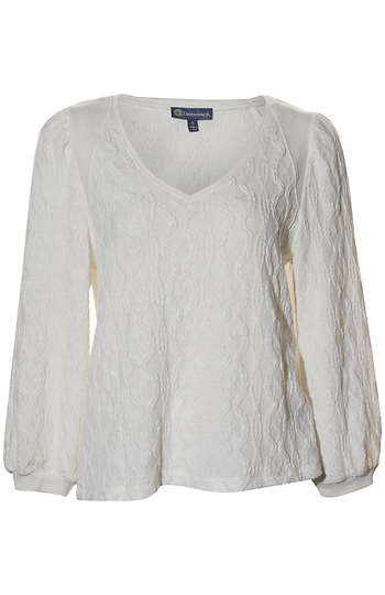 Democracy Textured Blouson Top Slide 1