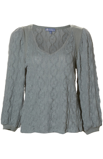 Democracy Textured Blouson Top Slide 1